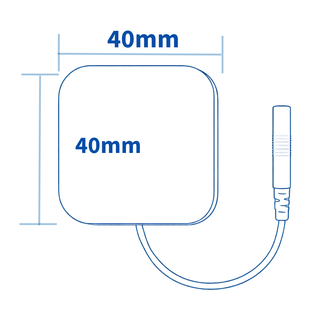 Electrodo de Superficie Cuadrado 40mm x 40mm