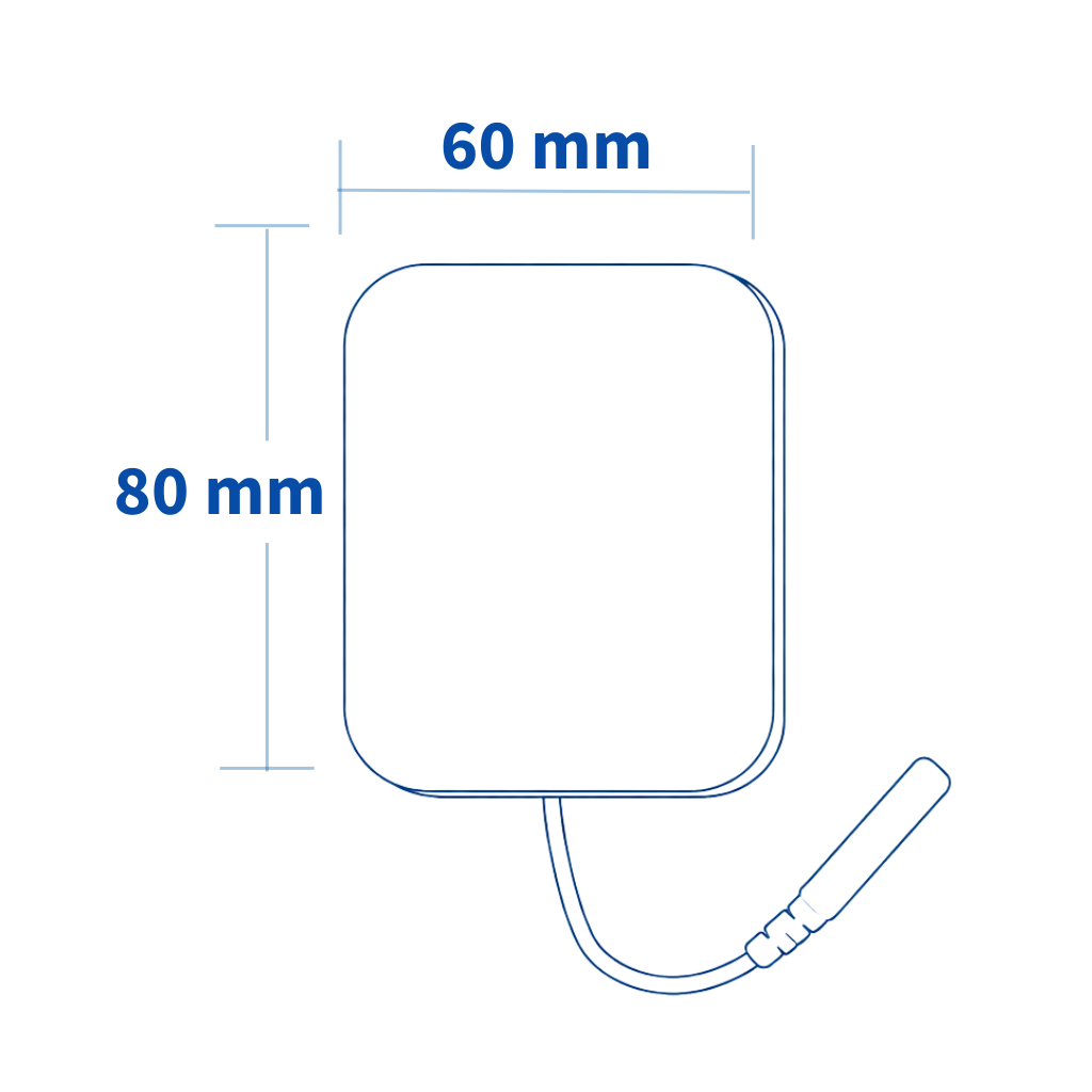 Electrodo de Superficie Rectangular 80mm x 60mm